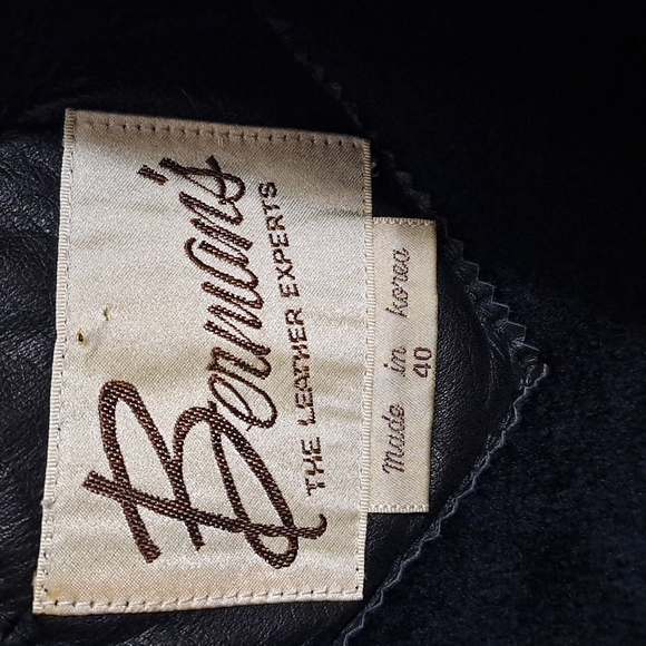 Vintage Berman's leather moto motorcycle biker coat - size 40 Medium - Picture 2 of 14